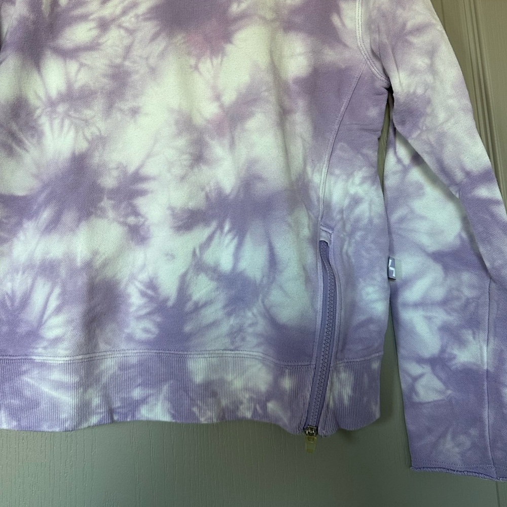JoyLab Lavender tie-dye style Sweatshirt with side zipper - Picture 4 of 9